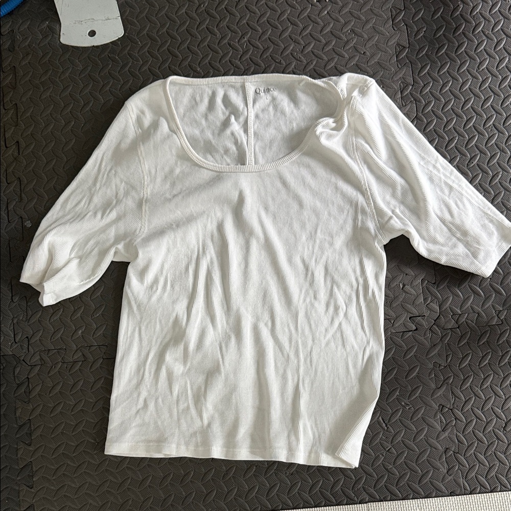 Quince White Short Sleeve Women's Tee